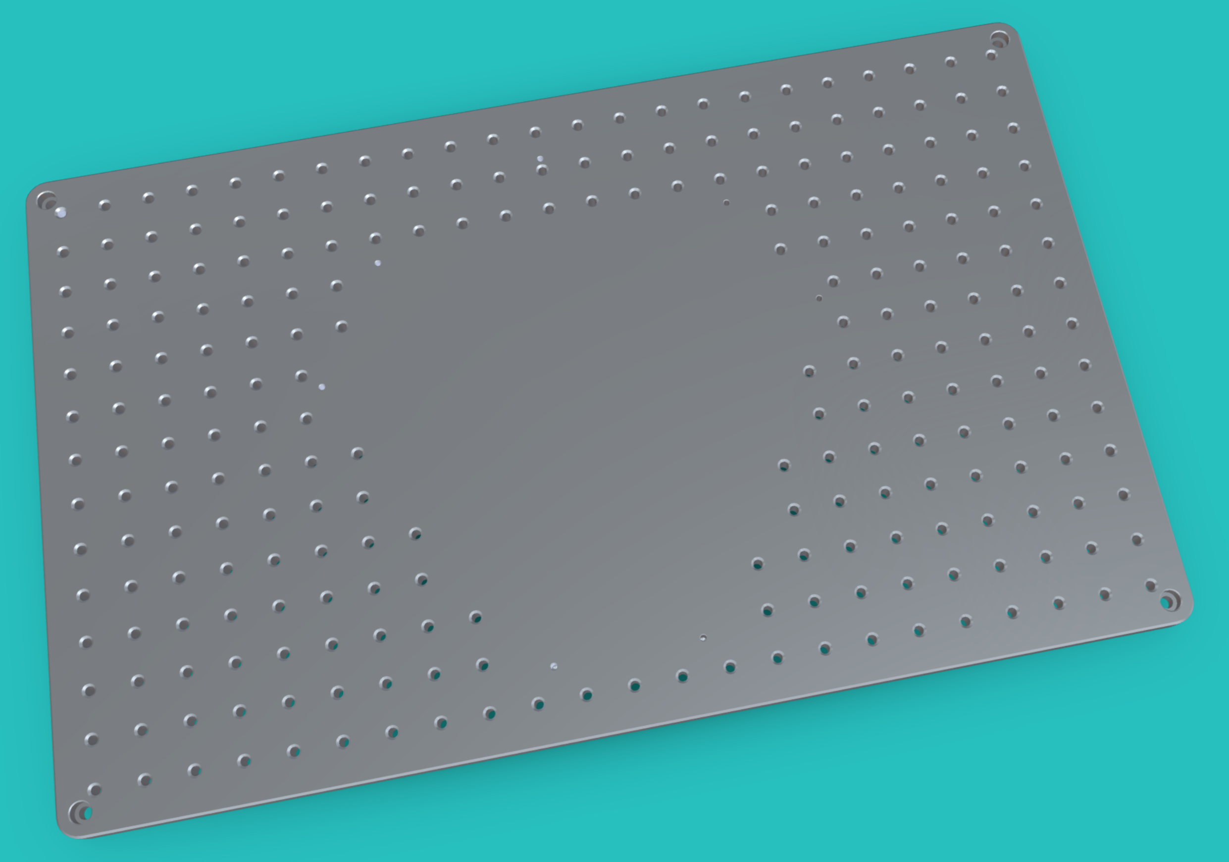 The Aluminum Baseplate is a precision-machined breadboard foundation with a standardized grid of mounting points that enables fully customizable, sterile equipment configuration for any stereotaxic procedure.