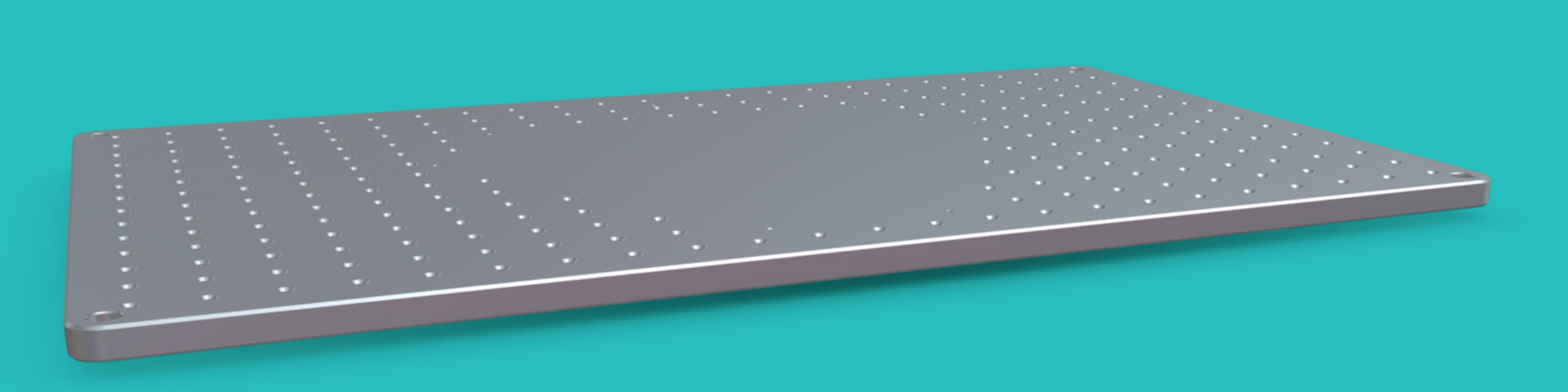 The Aluminum Baseplate is a precision-machined breadboard foundation with a standardized grid of mounting points that enables fully customizable, sterile equipment configuration for any stereotaxic procedure.