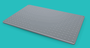 The Aluminum Baseplate is a precision-machined breadboard foundation with a standardized grid of mounting points that enables fully customizable, sterile equipment configuration for any stereotaxic procedure.
